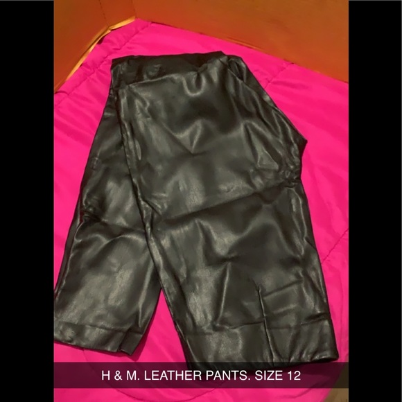 H & M LEATHER PANTS - Picture 1 of 1